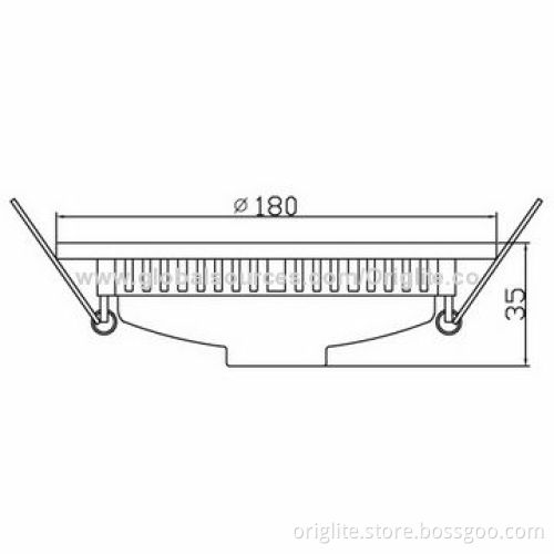 LED Grid Light, 16W, 180x180mm, Samsung Chip, Lifud Power, PMMA Diffuser, 95m/W, CE Listed,35000 H